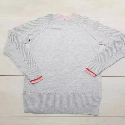 NEXT Fine Knit Pullover Jumper Size 6 Grey Stretch Wool Blend Long Sleeve - Image 1 of 4