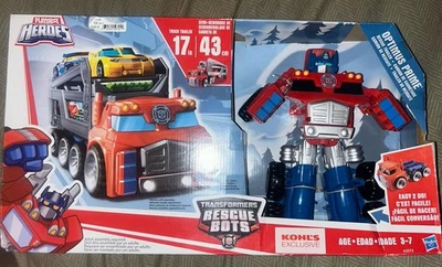 Exclusive Transformers Rescue Bots Optimus Prime Playskool Heroes Hasbro Trailer - Image 1 of 4