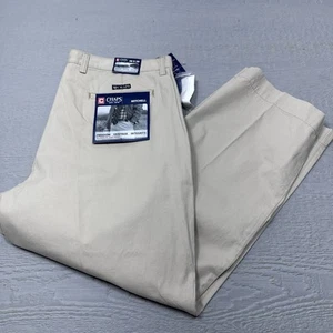 NEU Chaps Hose Herren 38 x 29 beige Mitchell entspannt vorne flach Baumwolle Chinohose - Bild 1 von 13