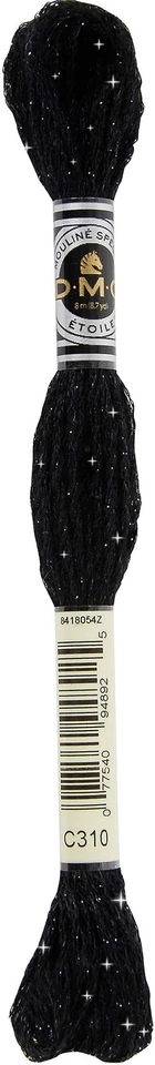 DMC 6-Strand Etoile Embroidery Floss 8.7yd-Black - 6 Pack - Image 1 of 1