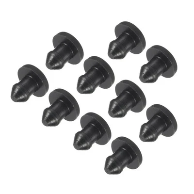 Panel de cubierta de sello redondo de 4,5 mm negro 10 piezas tapones de orificio de bloqueo a presión de silicona Foto 1 de 4