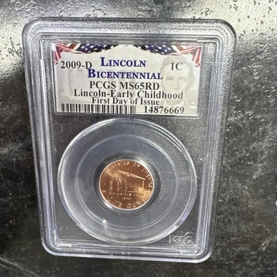 2009-D Lincoln Bicentennial Cent PCGS MS65RD Formative Years Commemorative Coin - Image 1 of 3