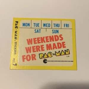 Adesivo Fleer Pac-Man 1980 I fine settimana sono stati realizzati per PAC-MAN # 39 - Foto 1 di 2