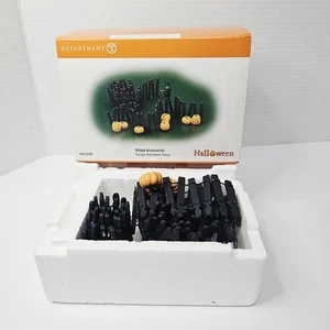 Dept 56 Halloween Gothic Gate Fence Sections Village Accessories 810642 Pumpkin  - Picture 1 of 6