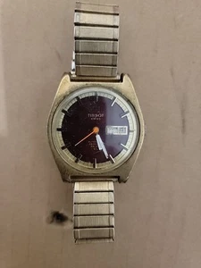 Vintage Tissot Swiss Seastar Automatic Deep Red PR 516 GL Dial Men's Watch - Picture 1 of 9