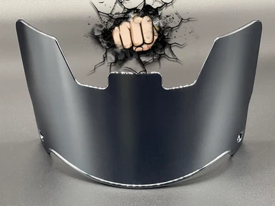 Espejo plateado oscuro cromado tamaño completo casco visera réplica/velocidad/flexibilidad compatible Foto 1 de 4