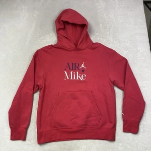 Felpa con cappuccio Nike Air Jordan grande rosa Jumpman Mike grafica stampa fronte retro - Foto 1 di 14