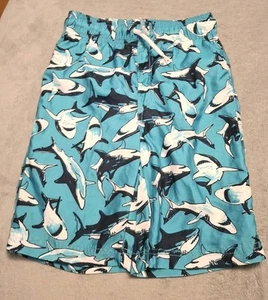 PLACE Sport Lined Boys Size Medium Shark Print Swim Trunks - Picture 1 of 5