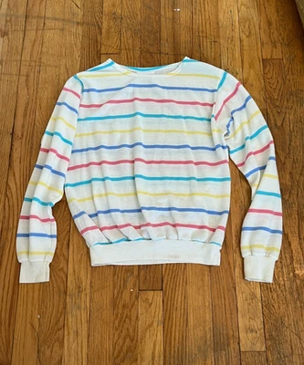 Vintage 1980s Bassett Walker Colorful Striped Sweater Size Women's Medium - Image 1 of 4
