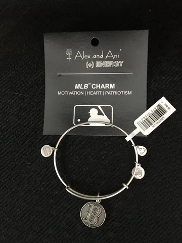 Alex and Ani MLB BOSTON RED SOX Rafaelian Silver Bangle Bracelet New with Tags Cover