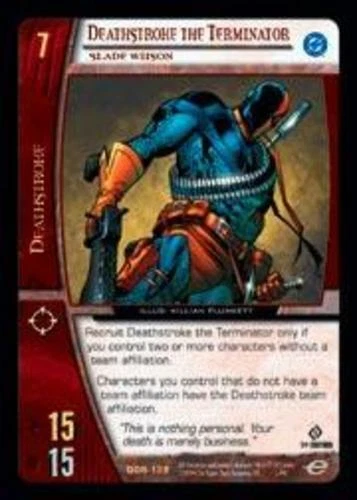VS System: Deathstroke the Terminator, Slade Wilson [Played] DC Origins TCG CCG  - Image 1 of 1