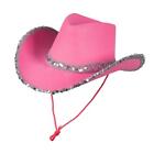 Women Cowboy Hat Party Hat Fedora Hat Sunhat for Wedding Role Play Costume