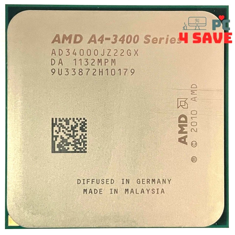 AMD A4-3400 2.70GHz 2-Core Socket FM1 Desktop CPU Processor AD3400OJZ22GX 65W - Image 1 of 1