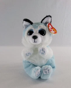 2023 TY Beanie Baby (Beanie Bellies) - THUNDER the Husky Dog (6 inch) MWMTs -NEW - Picture 1 of 15