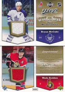 2007-08 Upper Deck MVP ONE ON ONE JERSEY #MR BRYAN McCABE / WADE REDDEN - SP