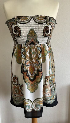 E-vie Bandeau Patterned Mini Dress, Multi, UK 8  - Image 1 of 4