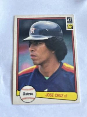 1982  Donruss Baseball Card #244 Jose Cruz Houston Astros Nm Free Shipping! - Image 1 of 2