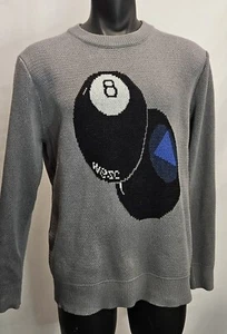 Wesc Sweater Mens Large Gray Eightball - Picture 1 of 7