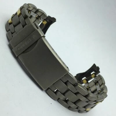 Reloj Pulsera Citizen Railroad Titanio Dos Tonos 71 Vintage 20 mm MUR817BAS5 Foto 1 de 4