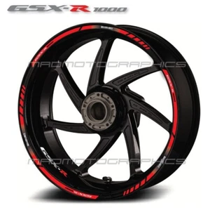 GSX-R 1000 decalcomania ruote moto 14 cerchi adesivi laminati per suzuki gsxR 1000 - Foto 1 di 2