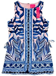 NEW Lilly Pulitzer Donna Romper Dress Size 8 Pink Tropics Tint #001558 Women’s - Picture 1 of 12
