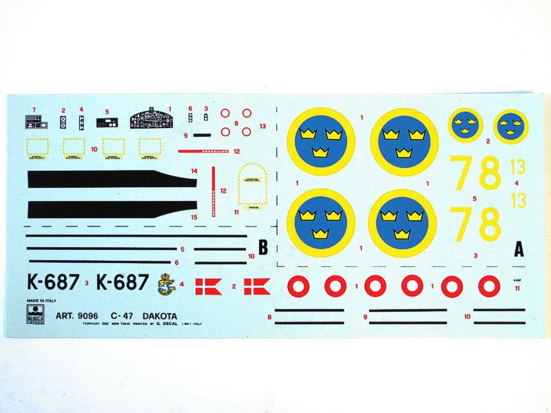Esci 9096 Vintage Stickers Dakota C-47 1:72 Modélisme - Photo 1/1