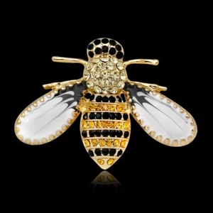 Crystal Honey Bee Brooch Pin for Women,Fashion Jewelry Gifts - Picture 1 of 4