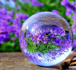 70mm Feng Shui Clear Crystal Ball / Contact Juggling w/ Stand Collection/Gift  - Photo 1 sur 11