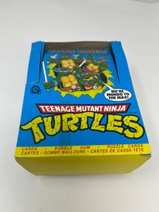 Teenage Mutant Ninja Turtles O Pee Chee 1989 Gum Card display box + 2 wrappers