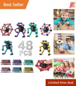 Transformable Fidget Spinners Plastic Small Stress Relief Sensory Toys Kids - Picture 1 of 9