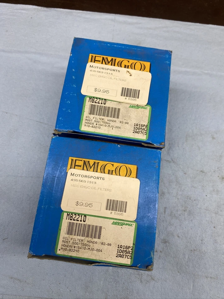 2 PACOTES DE FILTRO DE ÓLEO EMGO 1984-1987 MUITO BOM ESTADO Magna 700 Honda 10-82210 preto - Imagem 1 de 2