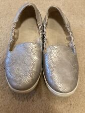 Kruzer Silver Sands Snakeskin Foldable Slip-on Rubber Sole Comfort Shoes Sz L