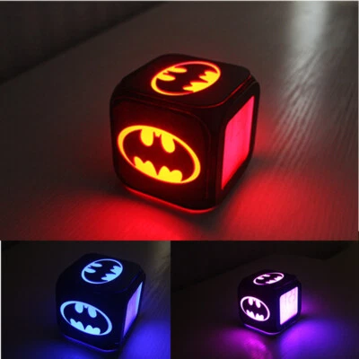 2022 The Batman Digital USB LED Light Alarm Clock 7 Colors XMAS Gifts Kids Room - Image 1 of 4