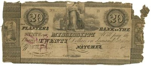 18__ Fioriere Banca dello Stato del Mississippi MS $20 n.454 (L2132) - Foto 1 di 2