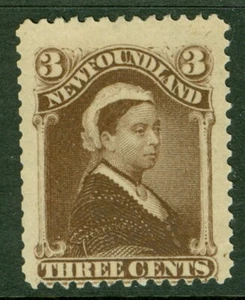 SG 52 Newfoundland 1887. 3d deep brown. A fine unmounted mint example CAT £85 - Picture 1 of 1