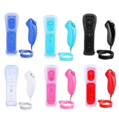 Motion Plus Remote Controller & Nunchuck For Nintendo Wii Games Joystick - Image 1 of 4