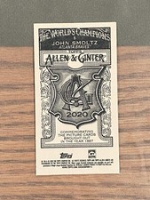 2020 Topps Allen & Ginter JOHN SMOLTZ A&G Back Mini #6 Braves