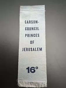ANTIGUA INSIGNIA DE PRÍNCIPES DE JERUSALÉN DEL CONSEJO CARSON RITO ESCOCÉS GRADO 16 K539 - Imagen 1 de 5