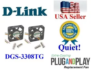 2x new Quiet Replacement Fans for D-Link DGS-3308TG - Picture 1 of 7