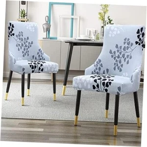 Stretch Wingback Side Chair Slipcover-Accent Chair Cover Slipcover with 2 Grey - Picture 1 of 6