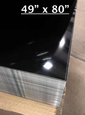 MR METAL ALUMINUM 49" x 80" Black Aluminum Sheet, Flat .030” Thick - Cargo Trailer Repair, Etc.