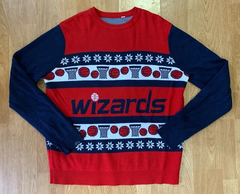 Forever Collectibles NBA Washington Wizards Too Many Ugly Sweater Size 2XL XXL Cover