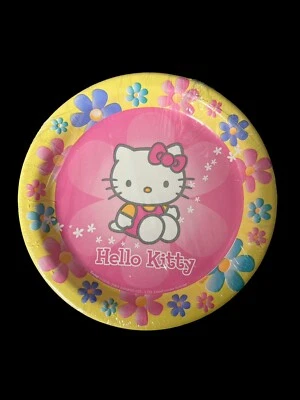 Vintage - Hello Kitty Birthday Paper Plates - 8 Ct 16.1Cm - A1 - Image 1 of 2
