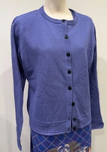 Conjunto Suéter St John Estampado Perforado Lila Profundo Talla Grande - Imagen 1 de 7