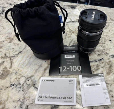Olympus M.Zuiko Digital ED 12-100mm f/4 IS PRO Lens Open Box.. Never Used.. - Image 1 of 4