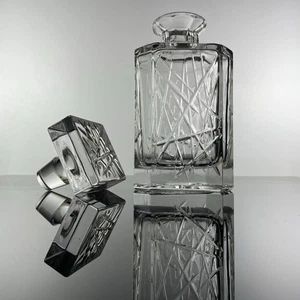 Top Shelf Graffiti Whiskey Decanter Lead Free Crystal - Picture 1 of 7