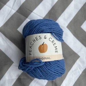 Peaches & Cream Royal Blue Worsted Yarn New - Picture 1 of 4