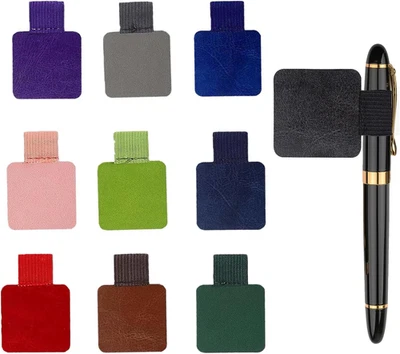 Stiftringhalter 10 Stück Selbstklebender Leder Stifthalter Elastische Schlaufe - Bild 1 von 4