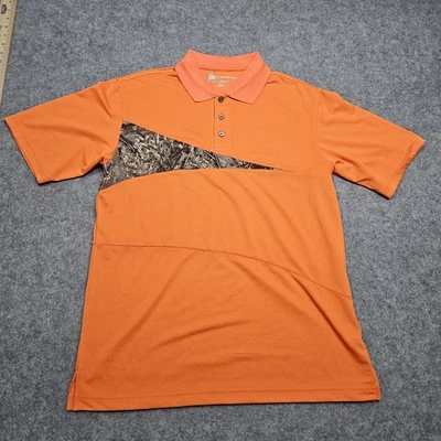 Men's BOO GOLF Camo Orange Polo Shirt SIZE MEDIUM Firethorn Tour - Image 1 of 4