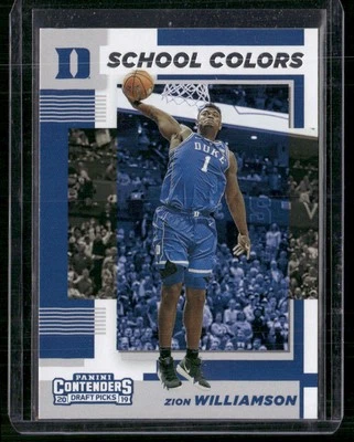 2019 Panini Contenders Draft Picks #1 Zion Williamson School Colors - Image 1 of 2